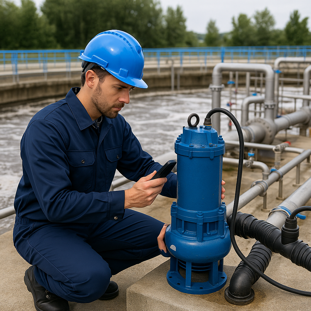 Kỹ sư Vinwater thực hiện bảo trì định kỳ hệ thống xử lý nước thải, đảm bảo hoạt động ổn định và hiệu quả.